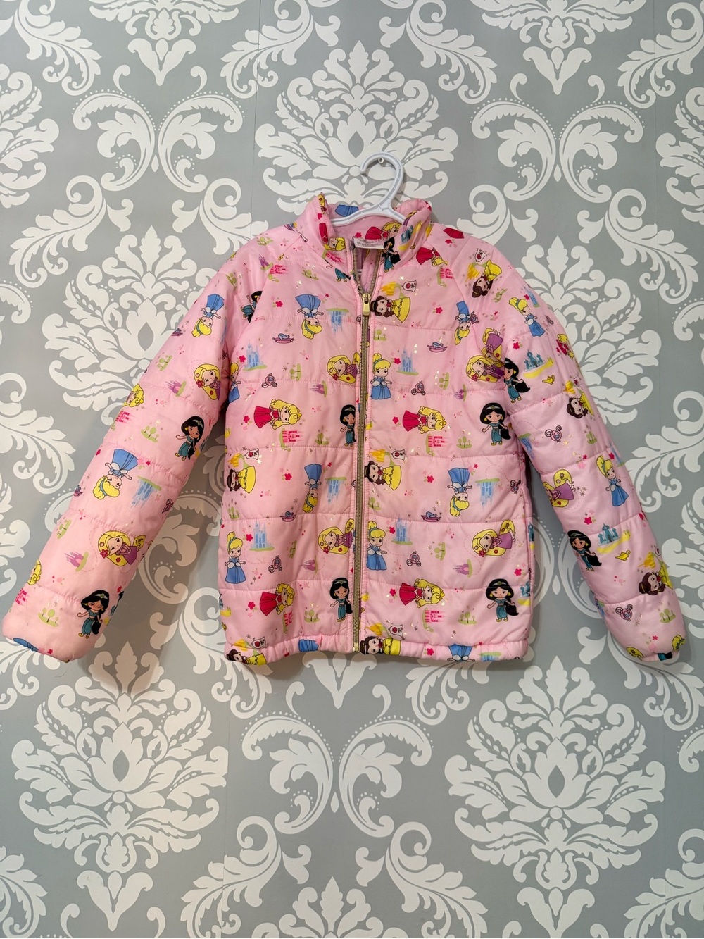 Disney Princess All Over Print Puffer Jacket